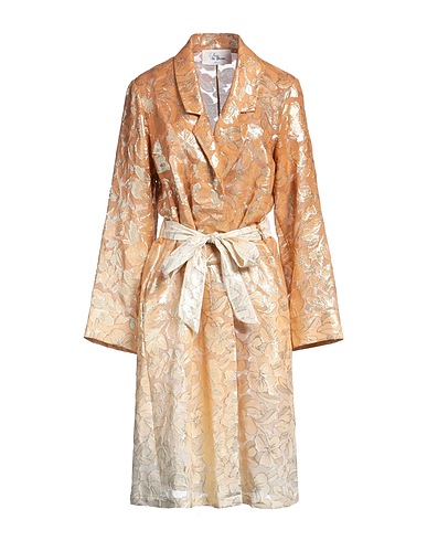 SLEEP NO MORE Full-length jacket Light brown 76% Silk, 24% Lurex®