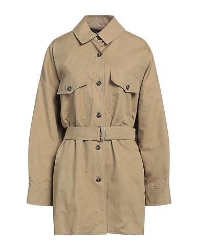 WEEKEND MAX MARA Full-length jacket Beige 55% Cotton, 45% Linen