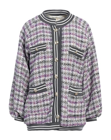 VICOLO Jacket Purple 70% Cotton, 27% Polyester, 3% Other Fibres