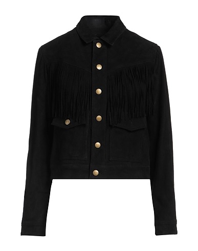 CURRENT/ELLIOTT Jacke Schwarz 100% Lammleder, Ziegenleder