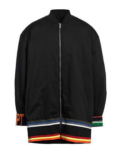 RAF SIMONS & STERLING RUBY Lange Jacke Schwarz 98% Baumwolle, 2% Elastan