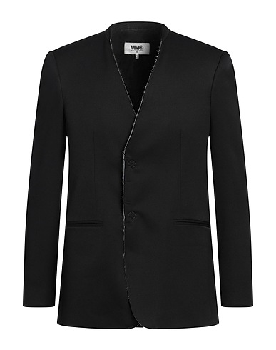 MM6 MAISON MARGIELA Blazer Black 54% Polyester, 44% Virgin Wool, 2% Elastane