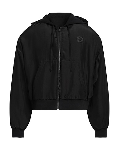 GUCCI Bomber Black 100% Silk, Cotton, Elastane, Polyester
