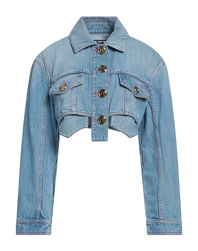 BALMAIN Denim jacket Blue 100% Cotton