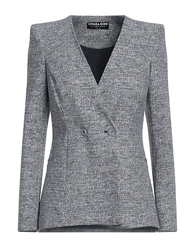 CHIARA BONI LA PETITE ROBE Double breasted pea coat Black 72% Polyamide, 28% Elastane