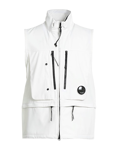 C.P. COMPANY Veste sans manches Blanc 92% Polyester, 8% Élasthanne