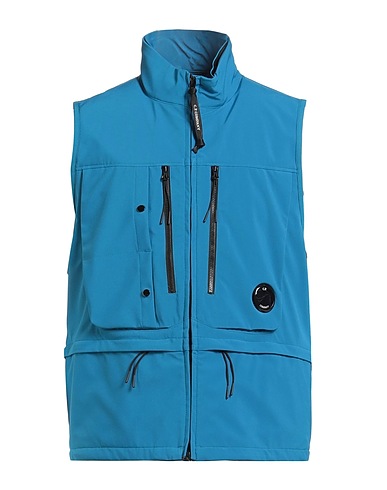 C.P. COMPANY Veste sans manches Bleu d'azur 92% Polyester, 8% Élasthanne