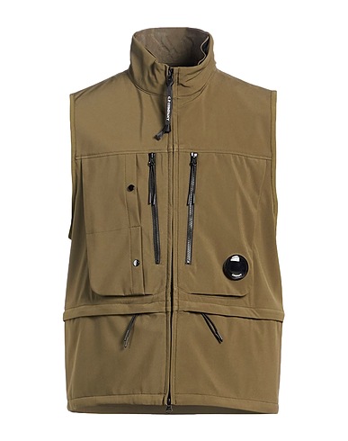 C.P. COMPANY Gilet Military green 92% Polyester, 8% Elastane