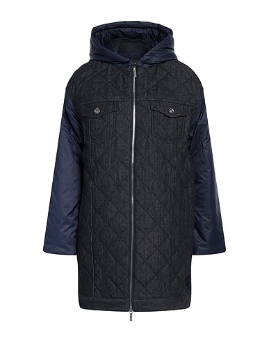 ARMANI EXCHANGE Coat Blue 100% Cotton, Polyamide