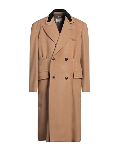MAISON MARGIELA Coat Camel 50% Camel wool, 50% Virgin Wool, Cotton