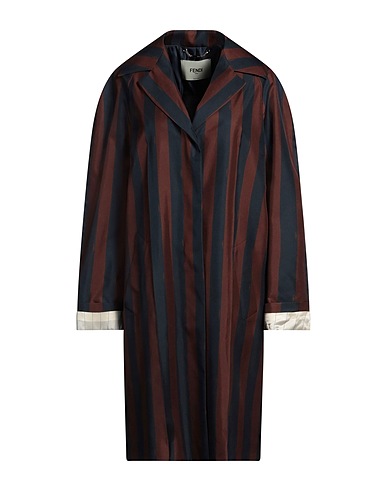 FENDI Full-length jacket Chocolate brown 100% Silk
