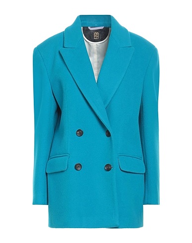 IL CAPPOTTINO Coat Turquoise 100% Virgin Wool
