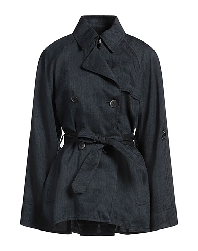 FAY Full-length jacket Midnight blue 51% Linen, 49% Viscose
