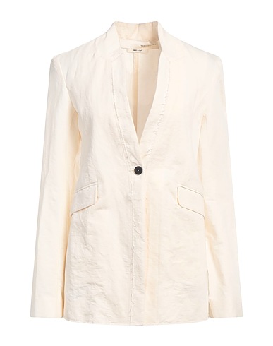 ISABEL BENENATO Jacket Ivory 72% Cotton, 28% Linen