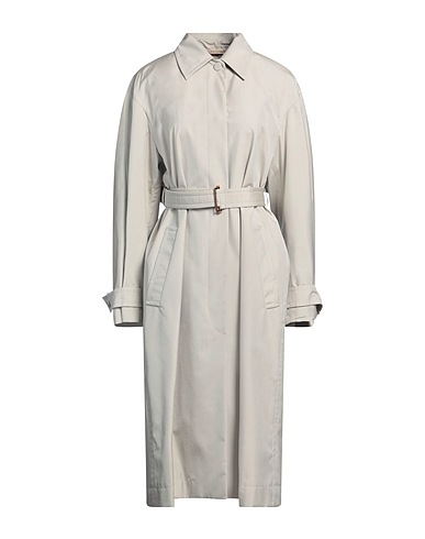 AGNONA Full-length jacket Light grey 100% Silk, Metal