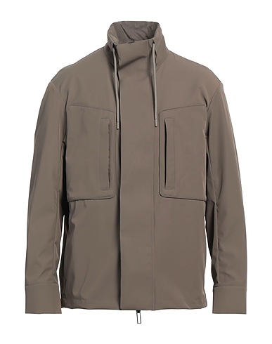 EMPORIO ARMANI Double breasted pea coat Lead 88% Polyamide, 12% Elastane