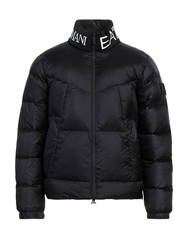 EA7 Shell jacket Black 100% Polyamide, Polyester, Viscose, Elastane