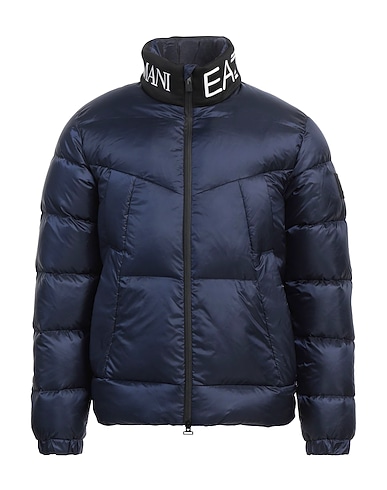 EA7 Shell jacket Navy blue 100% Polyamide, Polyester, Viscose, Elastane