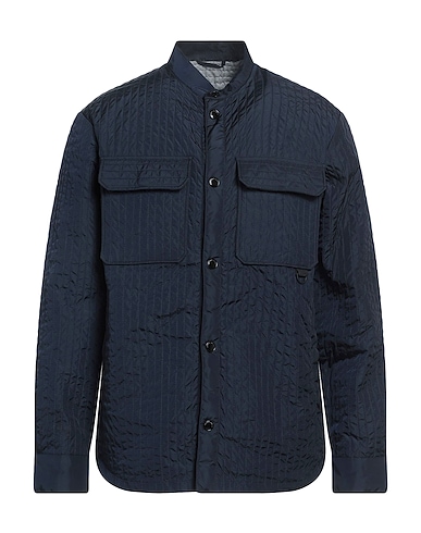 EMPORIO ARMANI Camicia tinta unita Blu notte 100% Poliammide