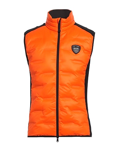 EA7 Gilet Orange 100% Polyamide, Elastane