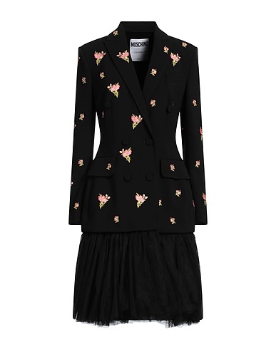 MOSCHINO Coat COUTURE Black 89% Polyester, 11% Polyurethane, Polyamide