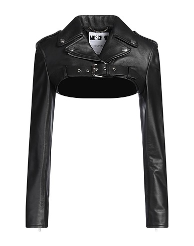 MOSCHINO Giacca biker COUTURE Nero Pelle di pecora