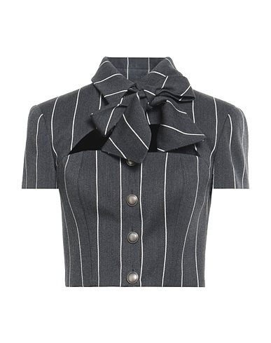 ALESSANDRA RICH Jacket Charcoal 80% Virgin Wool, 20% Polyester