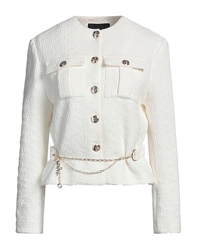 MAJE Jacket White 66% Cotton, 34% Polyamide