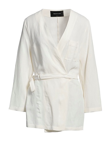 FABIANA FILIPPI Jacket Off white 64% Viscose, 36% Linen