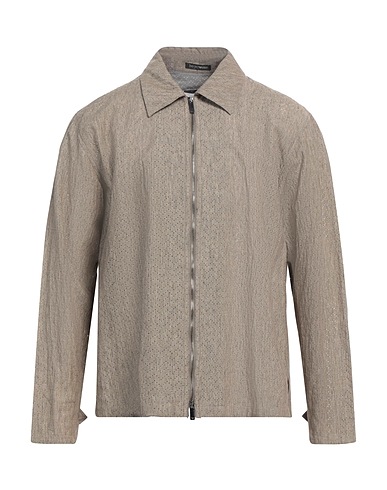 EMPORIO ARMANI Einfarbiges Hemd Beige 100% Leinen