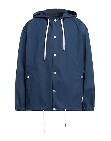 EMPORIO ARMANI Full-length jacket Navy 65% Polyester, 35% Cotton