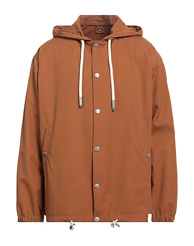 EMPORIO ARMANI Full-length jacket Camel 65% Polyester, 35% Cotton