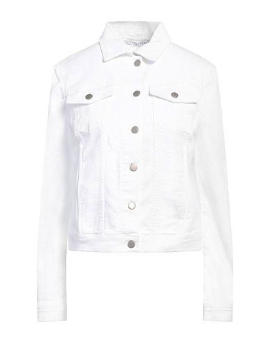 CARACTÈRE Jeansjacke Weiß 100% Baumwolle