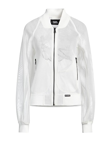 KARL LAGERFELD Jacket White 100% Polyester, Elastane