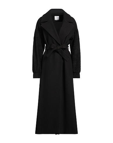 GAëLLE Paris Coat Black 60% Polyester, 35% Acrylic, 5% Wool, Polyamide