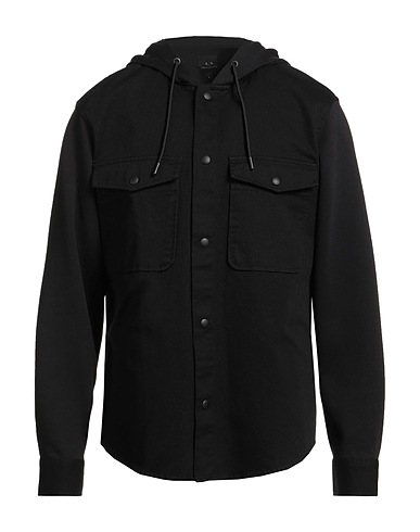 ARMANI EXCHANGE Solid colour shirt Black 100% Cotton