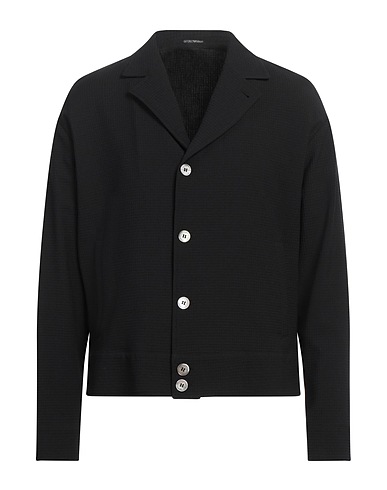 EMPORIO ARMANI Jacket Black 50% Wool, 45% Polyester, 5% Elastane