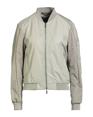 MOORER Bomber Light grey 100% Cupro, Polyester