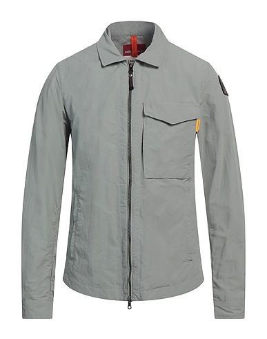 PARAJUMPERS Solid color shirt Grey 72% Polyamide, 28% Cotton