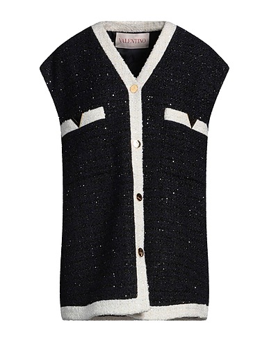 VALENTINO GARAVANI Jacket Midnight blue 36% Viscose, 22% Cotton, 16% Acrylic, 13% Polyamide, 13% Other Fibres
