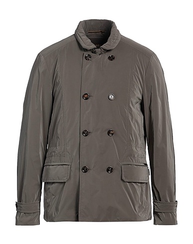 MOORER Double breasted pea coat Military green 50% Polyester, 50% Polyamide