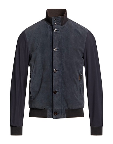 MOORER Δερμάτινο μπουφάν Σκούρο μπλε της νύχτας 100% Δέρμα, Πολυεστέρας