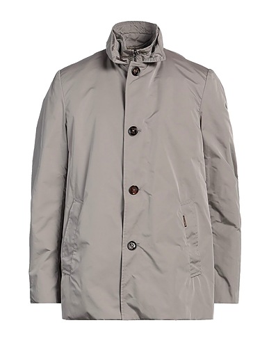 MOORER Full-length jacket Light grey 100% Polyester