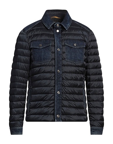 MOORER Shell jacket Midnight blue 100% Polyamide, Cotton, Elastane