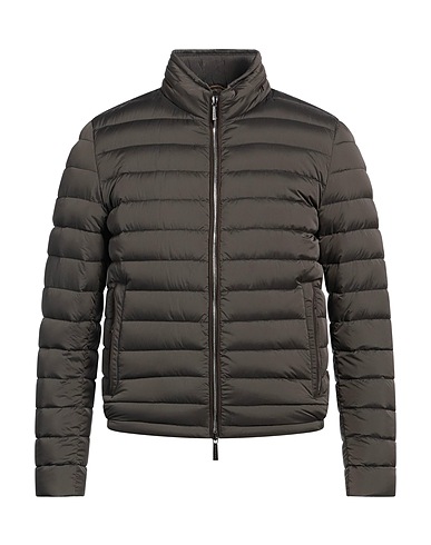 MOORER Shell jacket Khaki 95% Polyamide, 5% Polyurethane