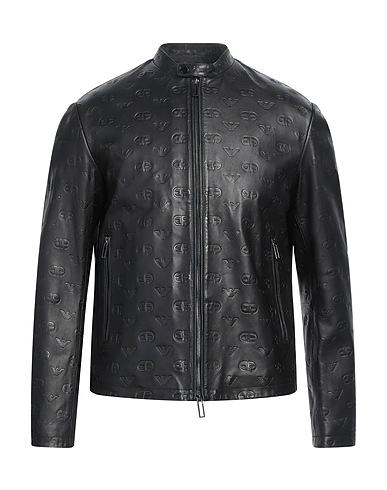EMPORIO ARMANI Biker jacket Black 100% Lambskin