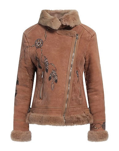 HISTORY REPEATS Teddy Coat Khaki 100% Shearling di agnello
