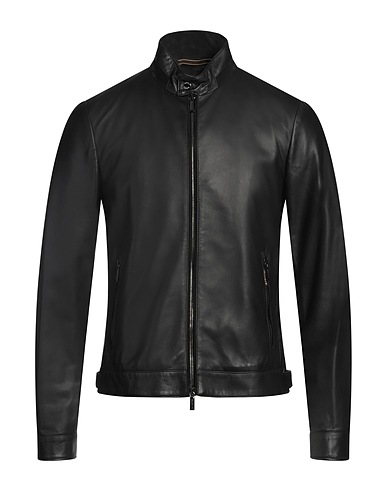 MOORER Biker jacket Black 100% Leather