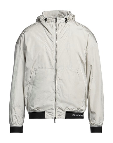 EMPORIO ARMANI Jacket Light grey 100% Polyamide, Polyester, Elastane