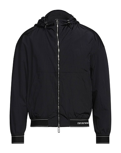 EMPORIO ARMANI Jacket Midnight blue 100% Polyamide, Polyester, Elastane